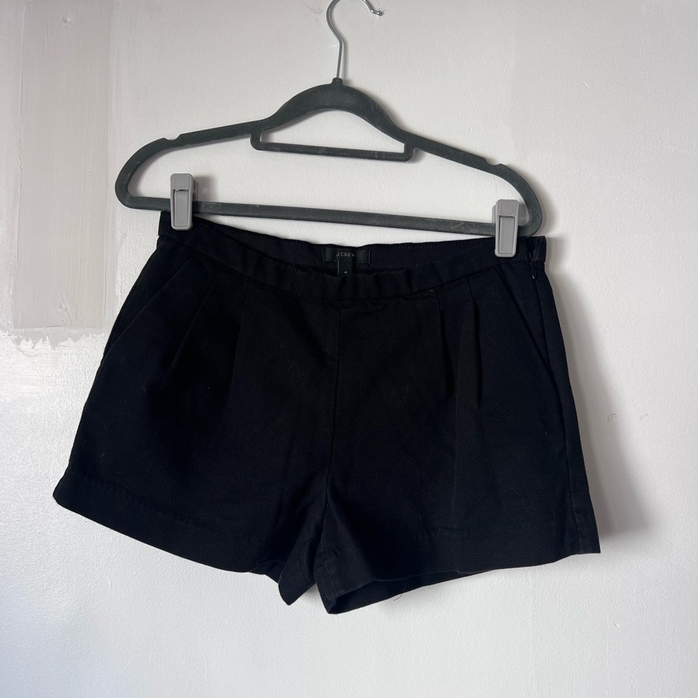 J Crew Cotton Structured Dress Shorts Pleated Shorts with pockets and side zip 4